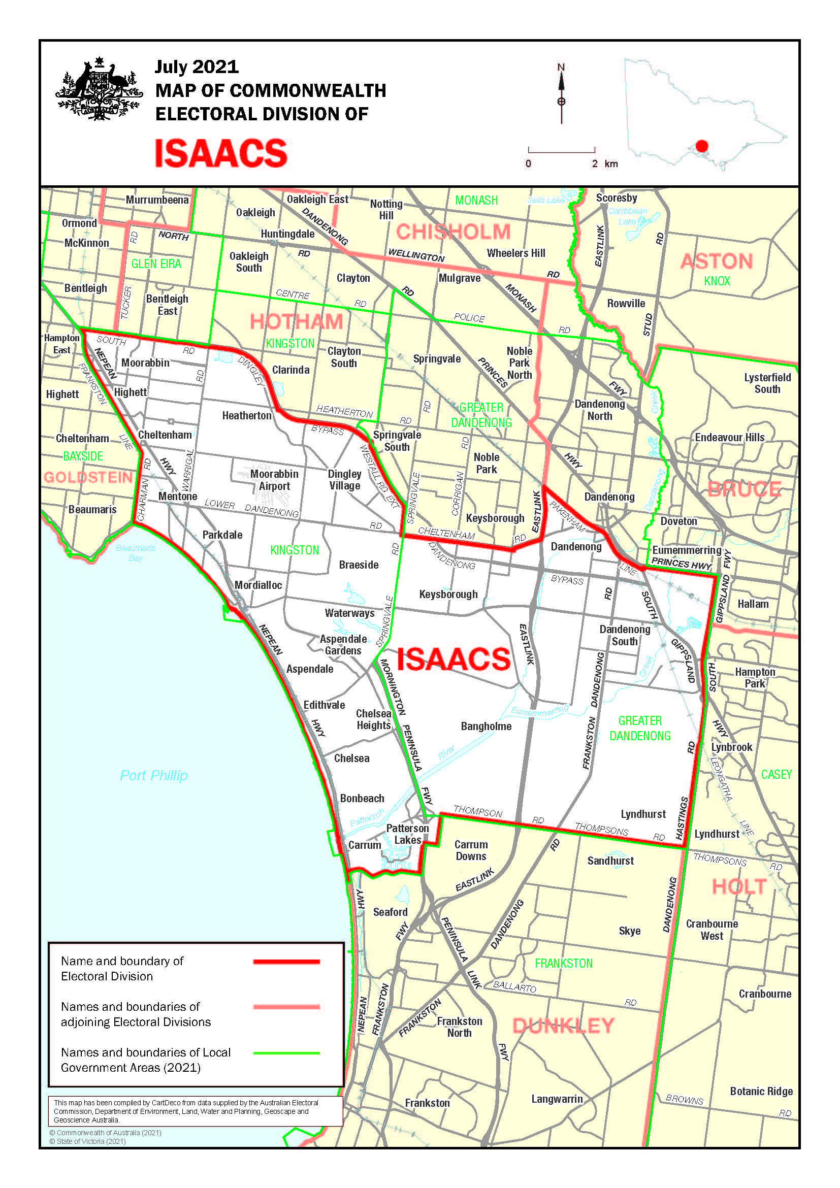 Isaacs Electorate Map